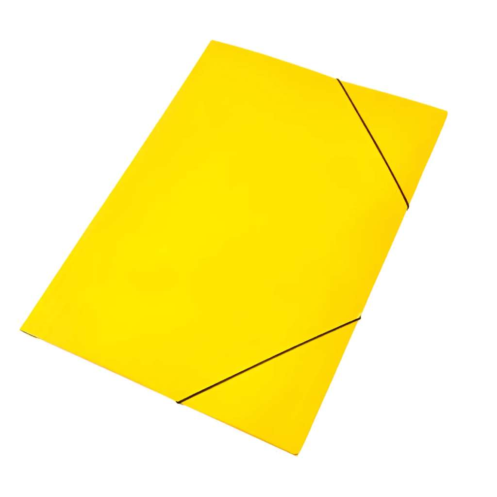 Carpeta 3 Solapas Bropaco Prespkraft Oficio Amarillo Con Elástico