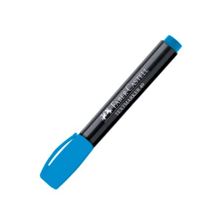 Resaltador Faber Castell T-49 Grueso Celeste -2