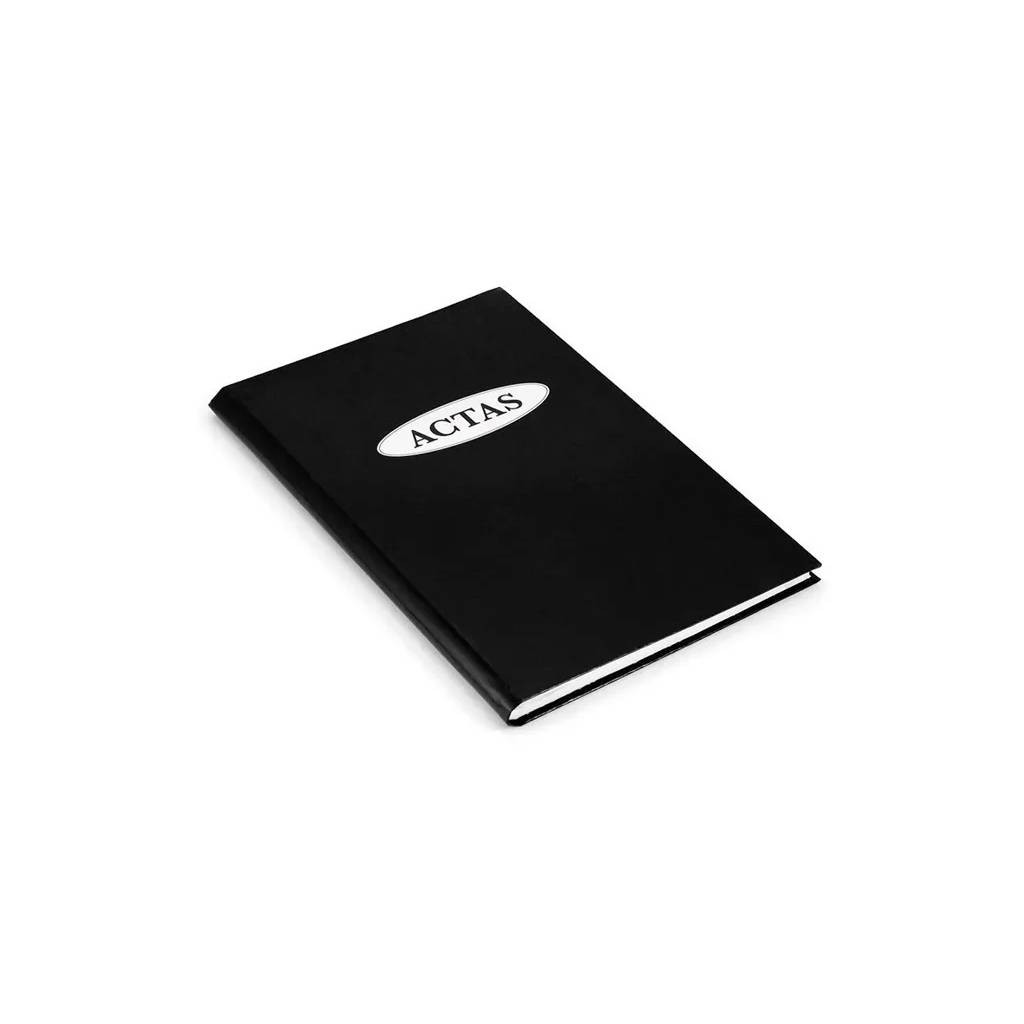 Libro de Actas Rab Corona 22x32cm Negro Tapa dura 200 pág 2 manos