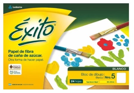 Block Exito De Dibujo Nº5 Blanco 24 hojas -2