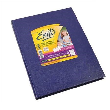 Cuaderno Exito Araña Rayado Escolar N°1 (16x21)Azul Tapa Dura 48 hojas -2