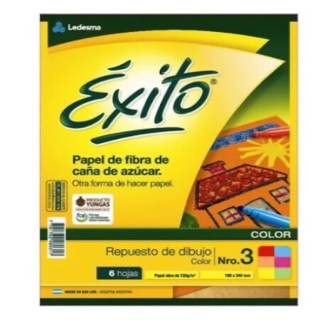 Repuesto Exito De Dibujo Nº3 Colores 6 hojas -2