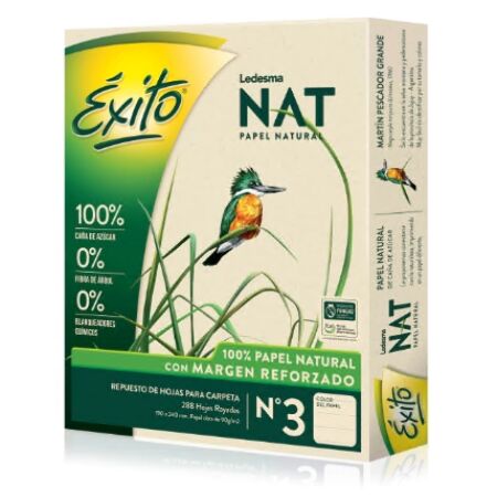 Repuesto Exito Nat Margen Reforzado Rayado 288 Hojas