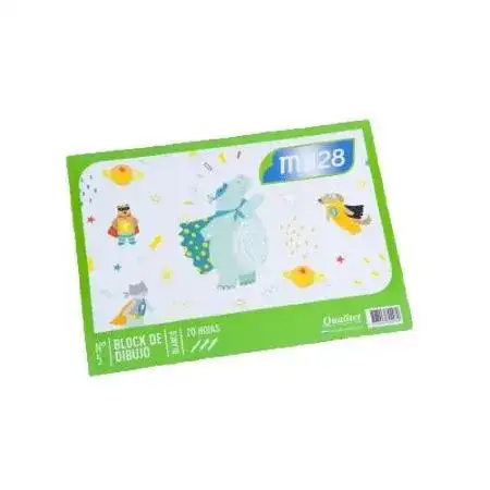 Block Mil28 De Dibujo N°5 Blanco x 20 hojas