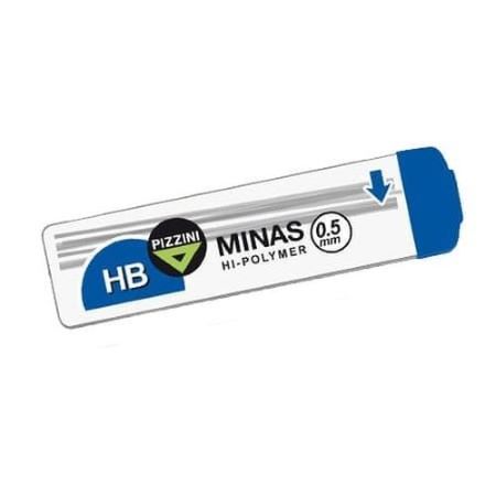 Minas Pizzini HB 0.5mm estuche x 12 HI-POLYMER -2