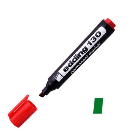 Marcador Edding 130 Permanente Punta biselada 2-5mm Verde -2